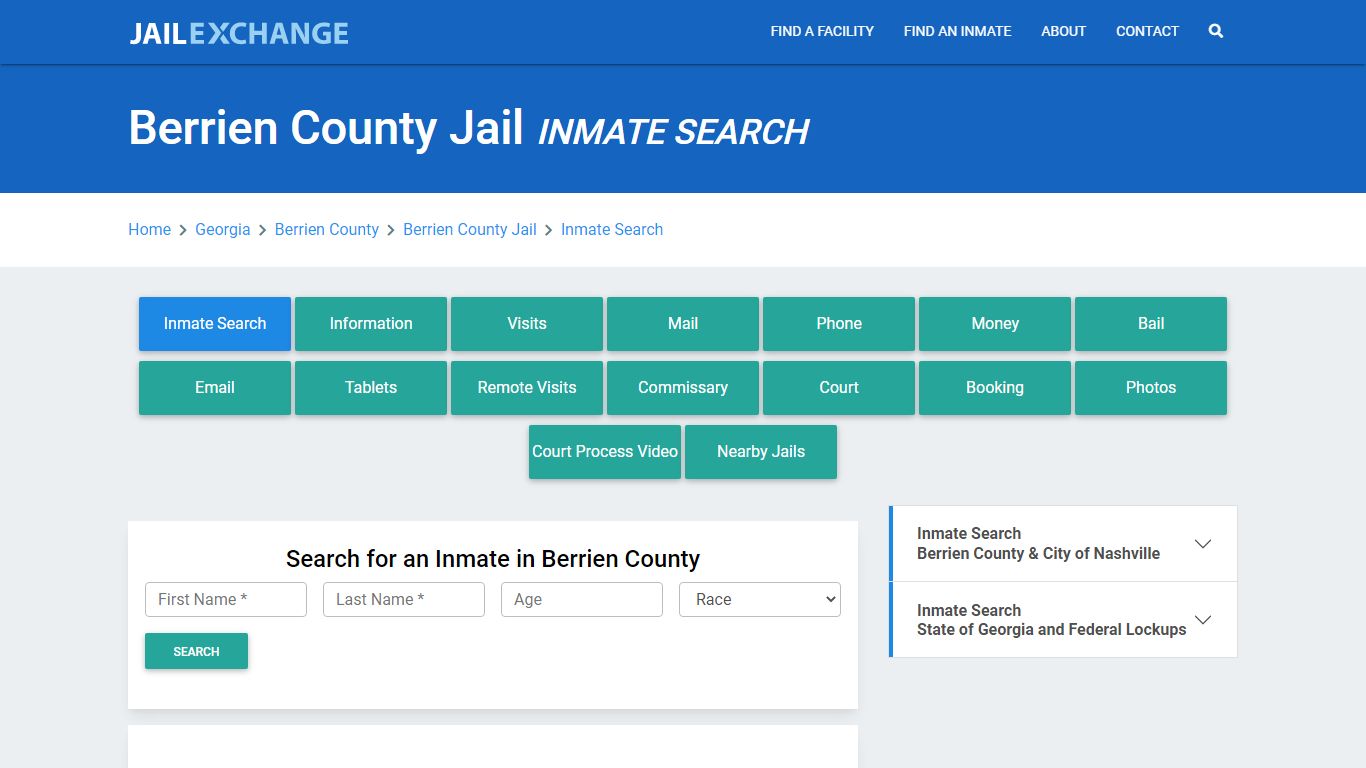 Berrien County Jail, GA Inmate Search: Roster & Mugshots