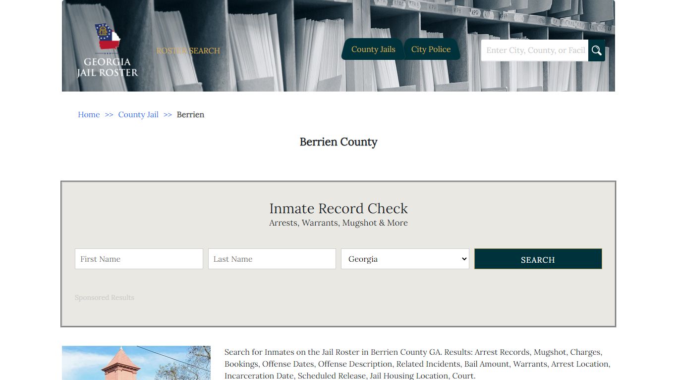 Berrien County - Georgia Jail Inmate Search